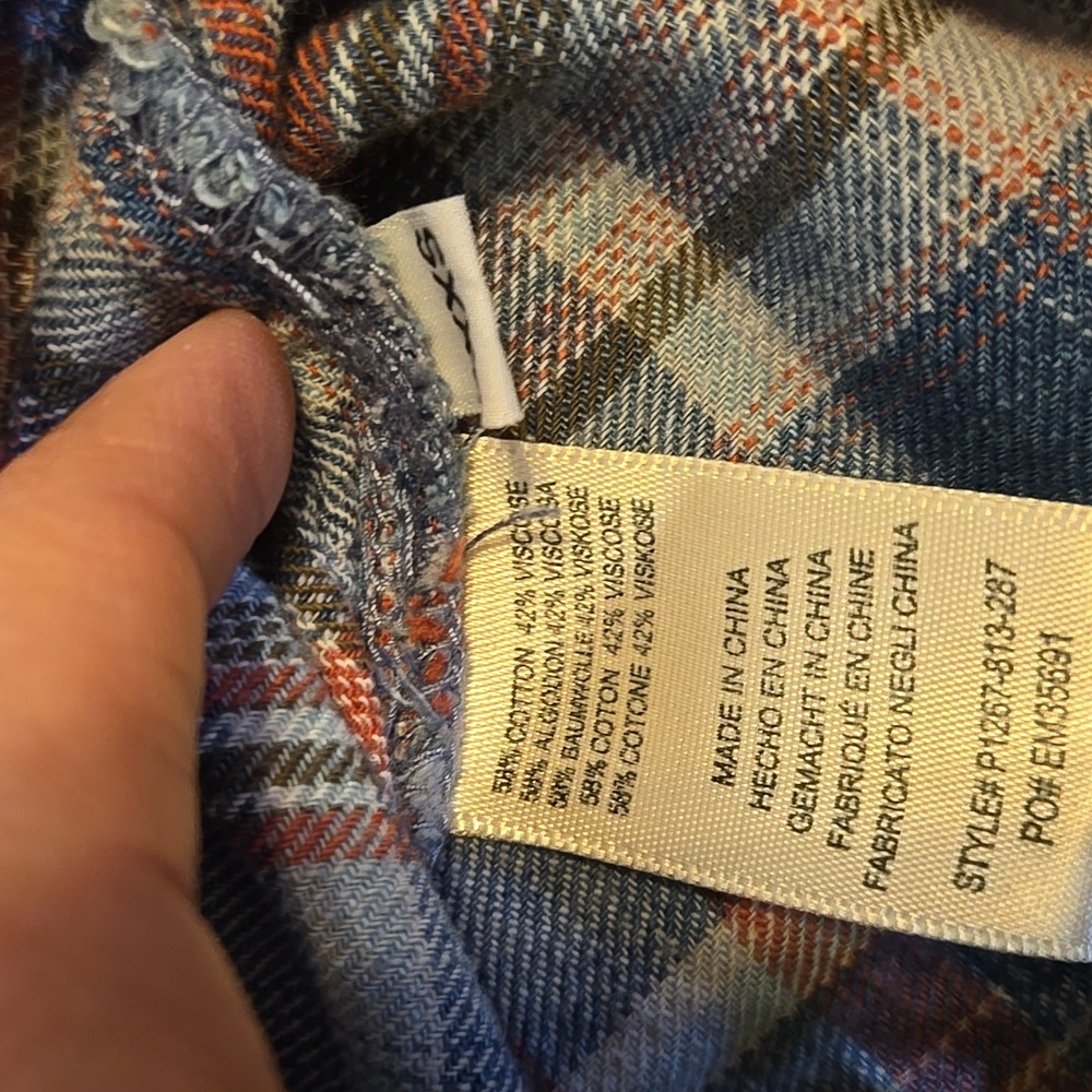 Cloth & Stone By Anthro Plaid Button Down Shirt Dress - Picture 4 of 9